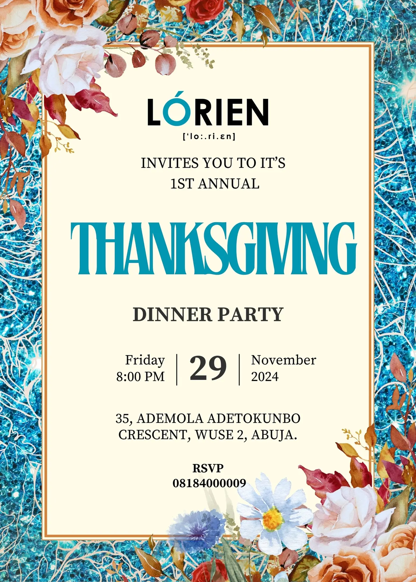 Lorien Thanksgiving Dinner Party